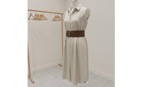 Wide Waist Belt Easy to Match Wide Elastic Belt Adjustable Buckle for Women
