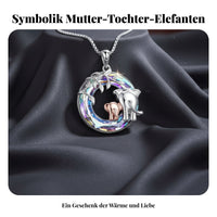 Mother Daughter Elephant Necklace Meaningful Gift Mom and Baby Elephant Necklace