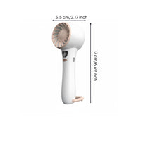 Portable Digital Display Mini Fan Adjustable Speed Settings Handheld Personal Fan 3-in-1 Versatility for Students, Commuters, Dorm, Outdoor