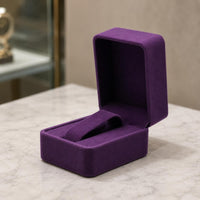 Velvet Watch Box Lined Interior Watch Gift Box Hinged Lid