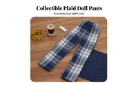 Jointed Doll Pants Design Unisex Doll Trousers BJD Plaid Pants