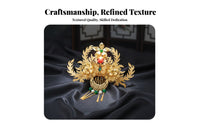 Traditional Chinese Attire Hair Adornment Handmade Traditional Chinese Attire Hair Crown Gilded Alloy Insert Comb Intricate