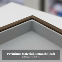 Multi-Functional Jewelry Display Tray Scratch Protection Walnut Wood Grain Accessory Tray Stackable Design for Vendors, Trade Exhibit