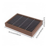 40compartment Bracelet Tray Walnut Grain Bead Bracelet Display Organizer