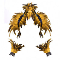 Feather Costume Shawl with Wrist Cuffs Lightweight Feather Shawl Soft for Party