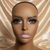 PVC Mannequin Head Tanned Skin Tone Hairpiece Display Head for Hairstylists