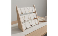 Countertop Necklace Display Board Large Capacity Wooden Jewelry Display Rack Wooden Frame Jewelry Rack for Market Stalls
