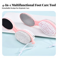 Removes Calluses 4 in 1 Foot File Exfoliating Callus Remover Tool Easy to Use for Beauty Enthusiasts, Athletes, Bathroom, Shower, Travel