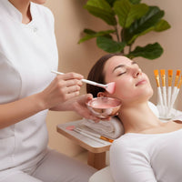 24 Pieces Facial Face Pack Mixing Kit Reusable Facial Face Pack Brush Set Portable Flat Brush Set