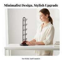 Detachable 5 Tier Glasses Display Stand Space-Saving 5 Tier Sunglasses Stand Stable Base for Retailers, Dresser, Entryway