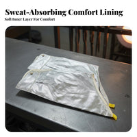 2 Pieces Ember Protection Aluminized Heat Resistant Sleeves Long-Lasting Construction Thermal Heat Safety Sleeves Elastic Cuffs