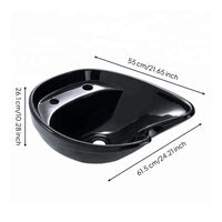 Salon Shampoo Basin Glossy Plastic Shampoo Basin Curved Front Lip