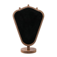 Jewelry Display Stand with Wooden Base Padded for Jewelers, Collectors
