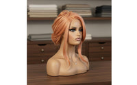 PVC Mannequin Head Stand Compatible Necklace Display Bust Lifelike for Salon