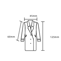 Long Overcoat Coat Set Glossy 1/12 Scale Doll Clothes Button Front