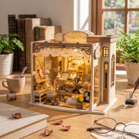 Miniature Jewelry Shop Detailed Miniature House with Light Decorative Toy for Desk
