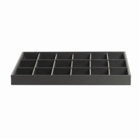 Black PU Leather Jewelry Display Tray Stackable Black Jewelry Display Tray