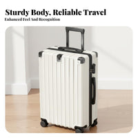 Combination Lock Carry-on Trolley Case Sturdy Carry on Suitcase Adjustable Telescoping Handle for Students, Adults, Vacation, Business Trip