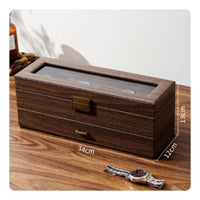 Watch and Jewelry Box Pull-out Drawer Double-Layer Watch Box Dust Protection