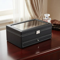 Double-Layer Jewelry Box Divided Slots Storage Item Compact Size