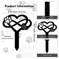 Acrylic Memorial Sign Weather Resistant Memorial Garden Stake Meaningful Message Sympathy Grave Plaque for Pet Owners, Burial Site