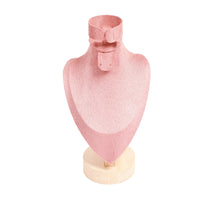 Necklace Display Bust Rose Retail Fixture Wood Base for Countertop