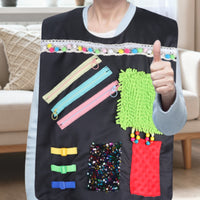 Sensory Activity Apron Multi-Texture Wearable Aid Interactive Features