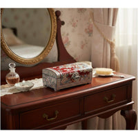 Mother of Pearl Jewelry Box Traditional Craftsmanship Chinese Lacquerware Box