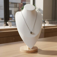 Necklace Display Bust Photography Prop Wooden Base Jewelry Bust Portrait Neck Display Stand Elegant Design Locket Chain Stand