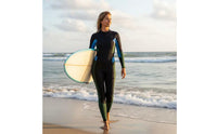 Women's Long Sleeve Wetsuit Quick-Dry Full Full-Coverage Bathe Shirt Long Sleeve Single Piece Sun Protection Single Piece Front
