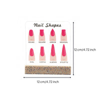Nail Shape Chart Rhinestone Acrylic Nail Display Stand Decorative