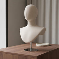 Head and Shoulders Mannequin Adjustable Height Mannequin Head with Shoulders Pin Insertable Hat Bust Stand for Jewelers, Store Window