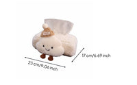 Decorative Soft Puff Tissue Holder Easy to Refill Cute Soft Puff Car Tissue Case Zipper Closure for Women, Kids