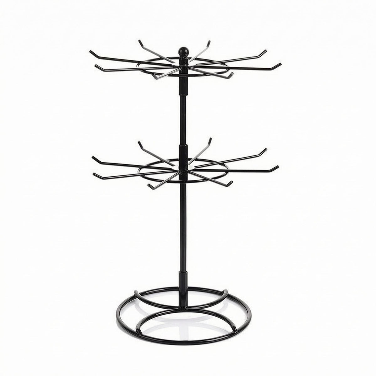 Rotating Jewelry Holder Black Iron Bracelet Holder Hooked Arms