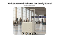 Combination Lock Rideable Suitcase Adjustable Pull Rod Kids Rideable Luggage 360° Silent Wheels for Parents, Airport, Vacation, Trips