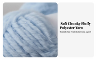Soft Faux Knitting Yarn for DIY Scarf & Hat