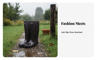 Wear-Resistant women's Knee-High Rain Boots Long-Lasting Tall Rain Boots All-Season for Gardeners, Adults, Wet Work Environments, Gardening