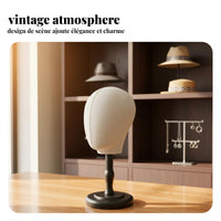 Mannequin Head Display Portable Tabletop Head Form Stable Base for Trade Display