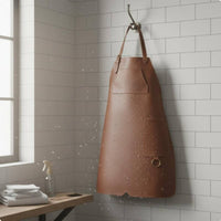 Waterproof Barber Apron With Pockets PU Leather Apron Vintage Design