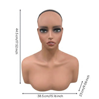 Hairpiece Mannequin Bust with Shoulders Head and Shoulder Mannequin Collarbone