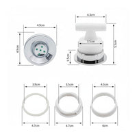 Chrome Shower-Head Nozzle Multiple Spray Outlets Compact Shower Nozzle