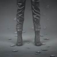 1/6 Scale Long Boots Tall Shaft laced Boots Dark Finish Footwear