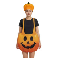 Jack-O'-Lantern Costume Printed Garment Soft Festive Fancy Dress for Kids Adults