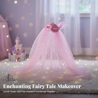 ice crystal Print translucent Mantle Floor-Length Train Cloak Lightweight for Girls