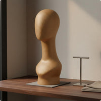 Paper Mache Head Form Vintage Design Scarf Necklace Display Head for Shop Window