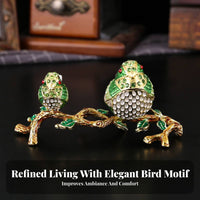 Bird Figurine Box Display Piece Decorative Small-Item Storage