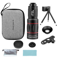 Telephoto Phone Lens Black Portable Mobile Telephoto Lens for Filming