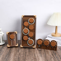 Velvet Jewelry Display Set Light Luxury Design Antique Wooden Jewelry Stand