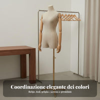 Clothing Display Model Korean Design Female Mannequin Torso Stand
