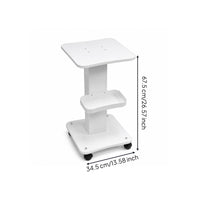 Beauty Instrument Trolley Square Top Four-Wheel Beauty Cart Rounded Edge